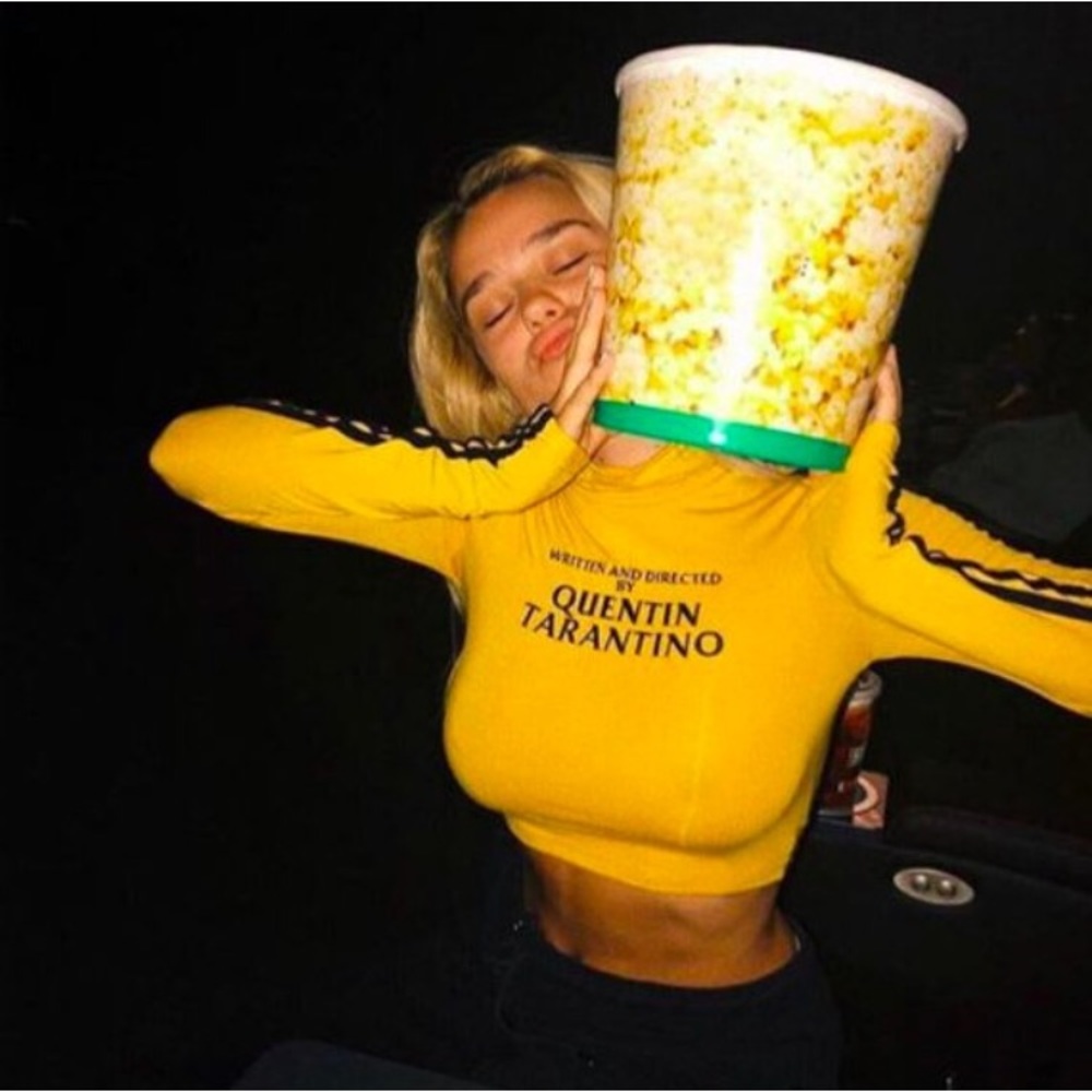 Quentin Tarantino Long Sleeve Turtle Neck Crop Top